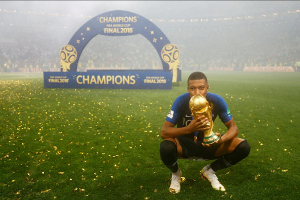 Kylian Mbappé with World Cup